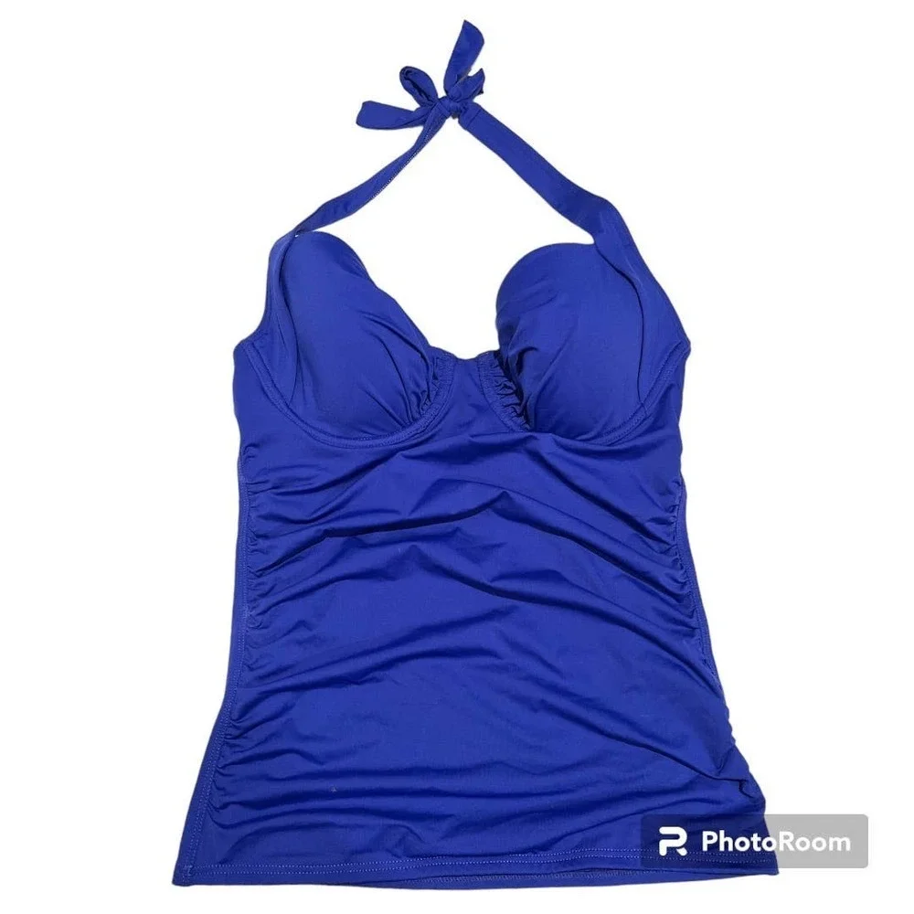 💚‎ TOMMY Bahama Pearl Solids Underwire Tankini, Beach Glass, S/P DD-Cup